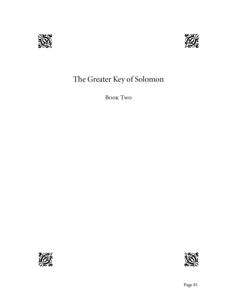 Key of Solomon Book II cover