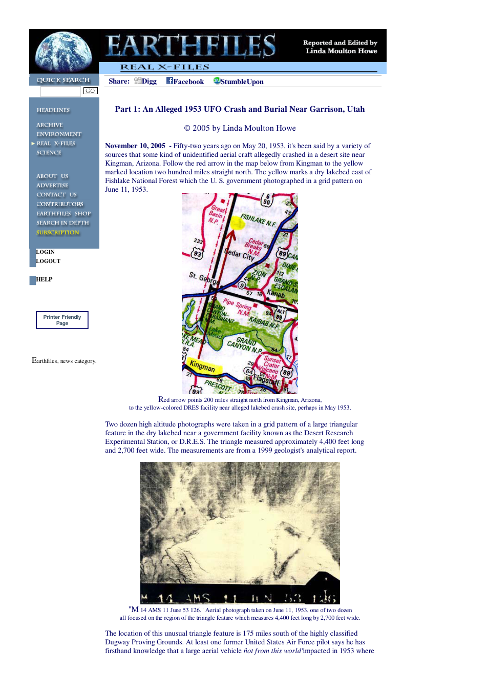 11 10 2005 Part 1 An Alleged 1953 UFO Crash and Burial Near Garrison, Utah cover