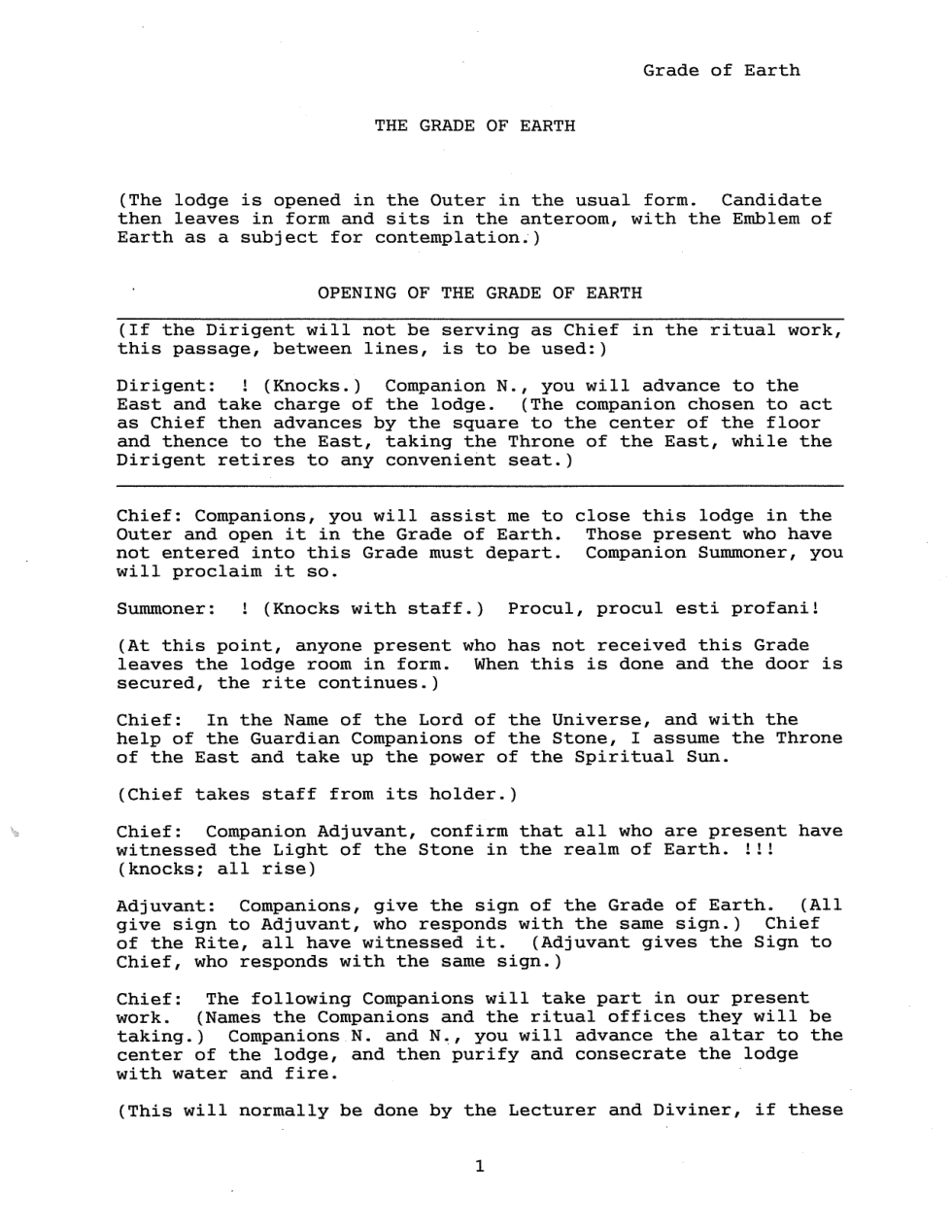 The Grade of Earth - 1997 Draft cover