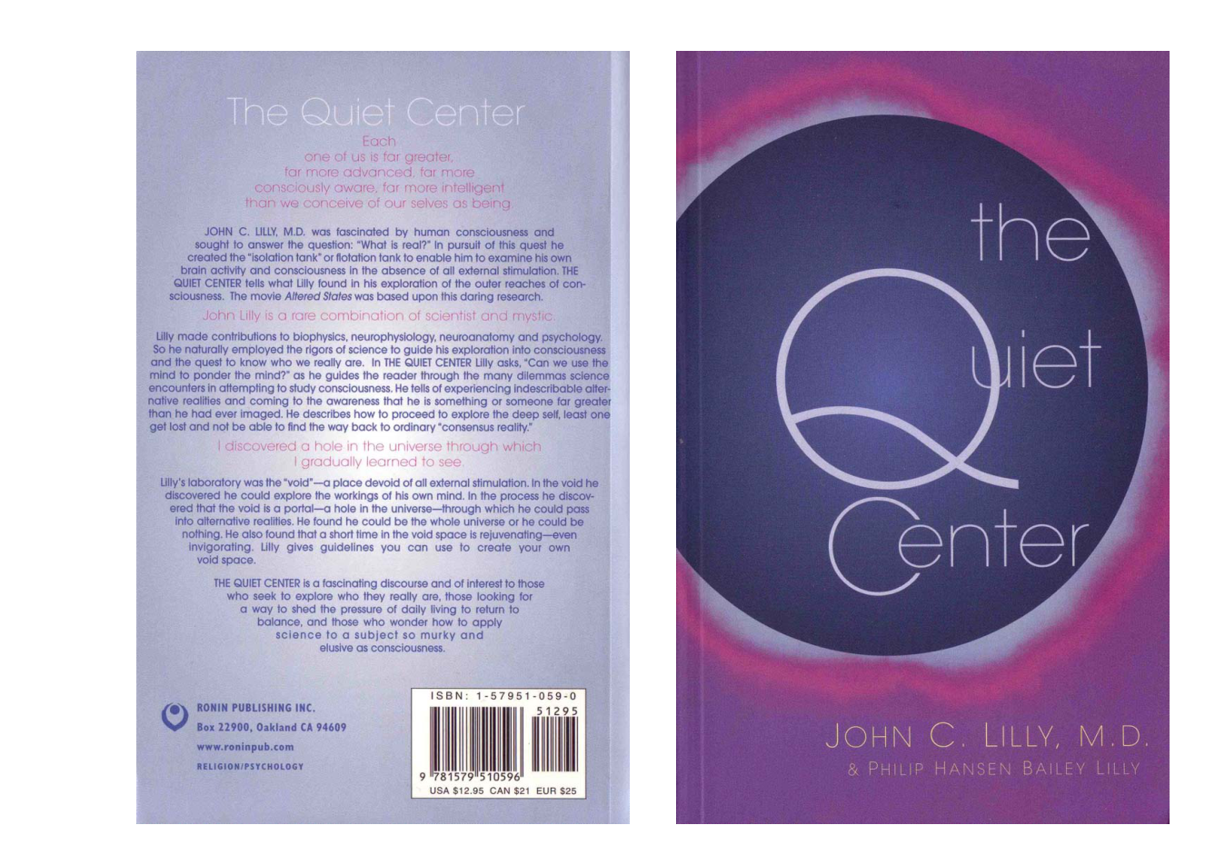 John C Lilly - The Quiet Center cover