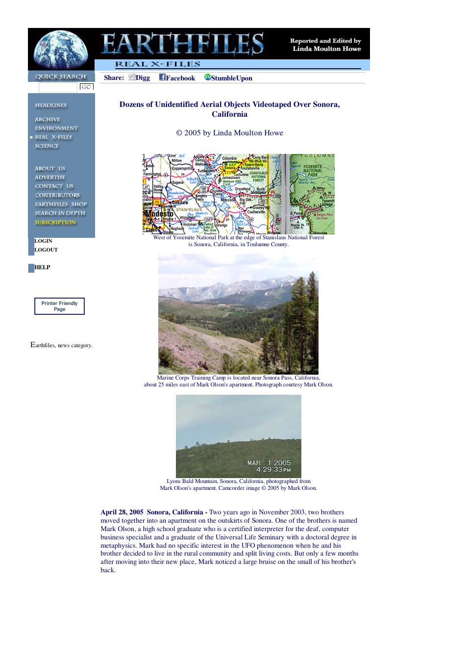 04 28 2005 Dozens of Unidentified Aerial Objects Videotaped Over Sonora, California cover