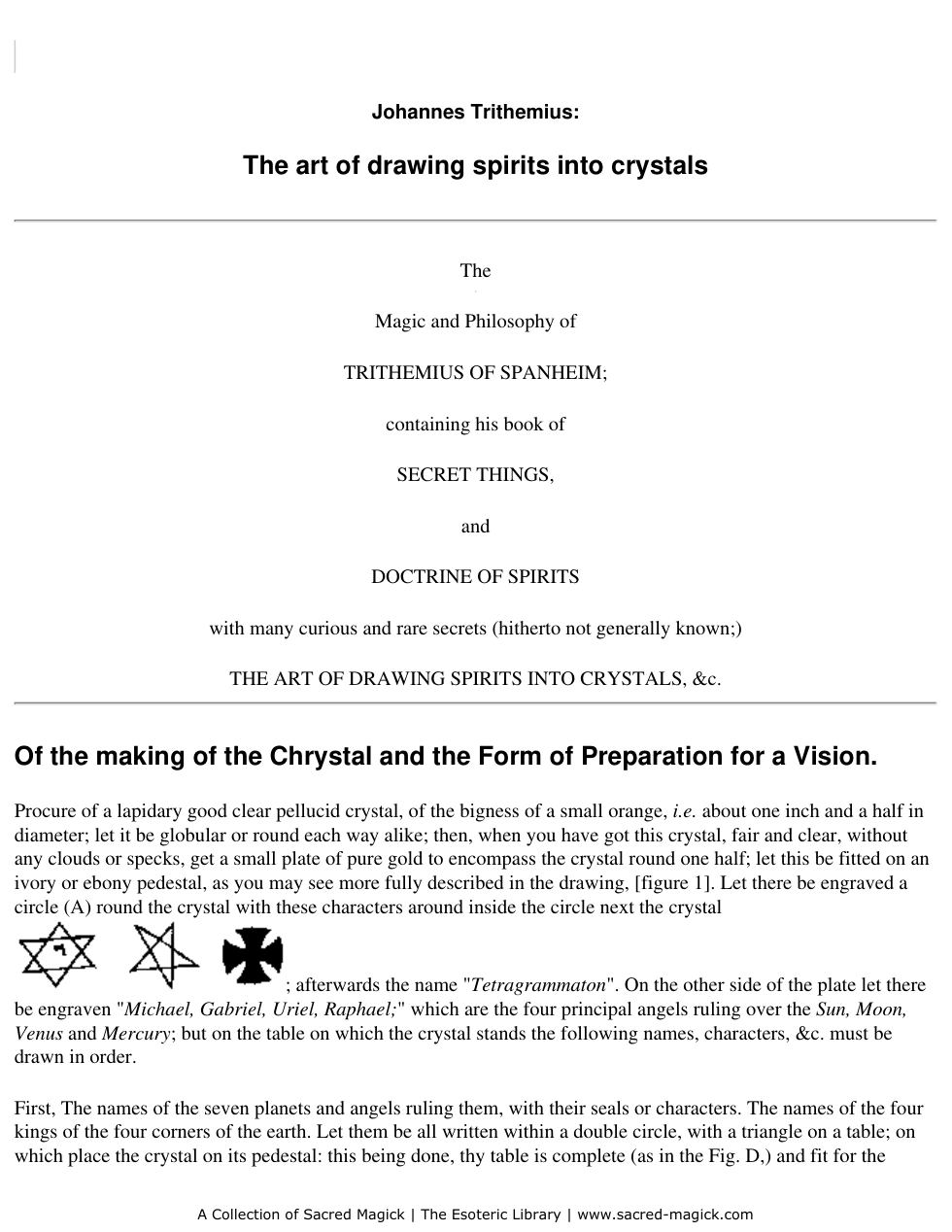 The Arte Of Drawing Spirits Into Crystals cover