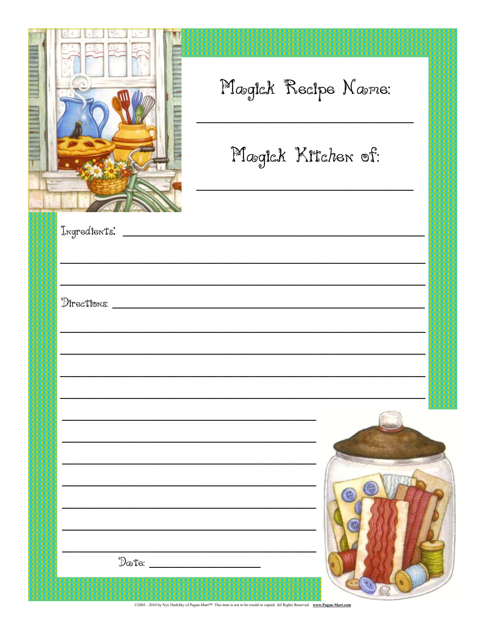 MagickKitchenRecipePage cover