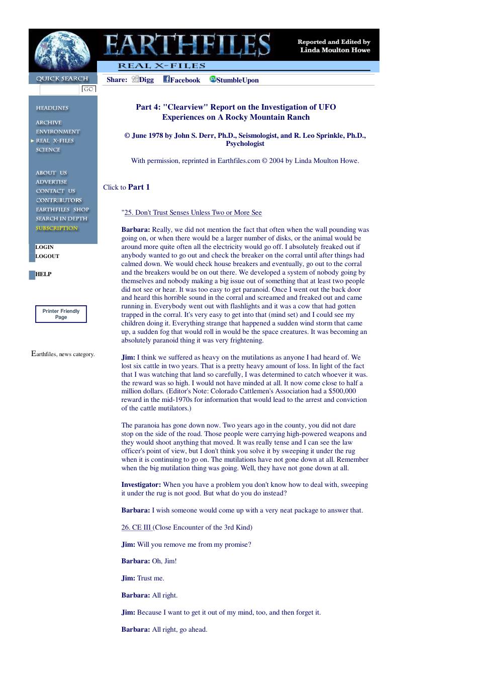 09 19 2004 Part 4 Clearview Report on the Investigation of UFO Experiences on A Rocky Mountain Ranch cover