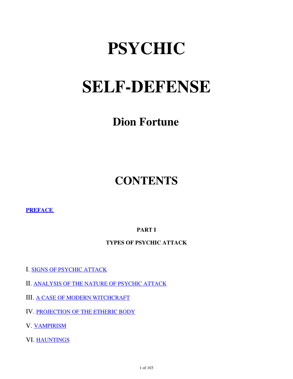 Psychic Self Defense cover