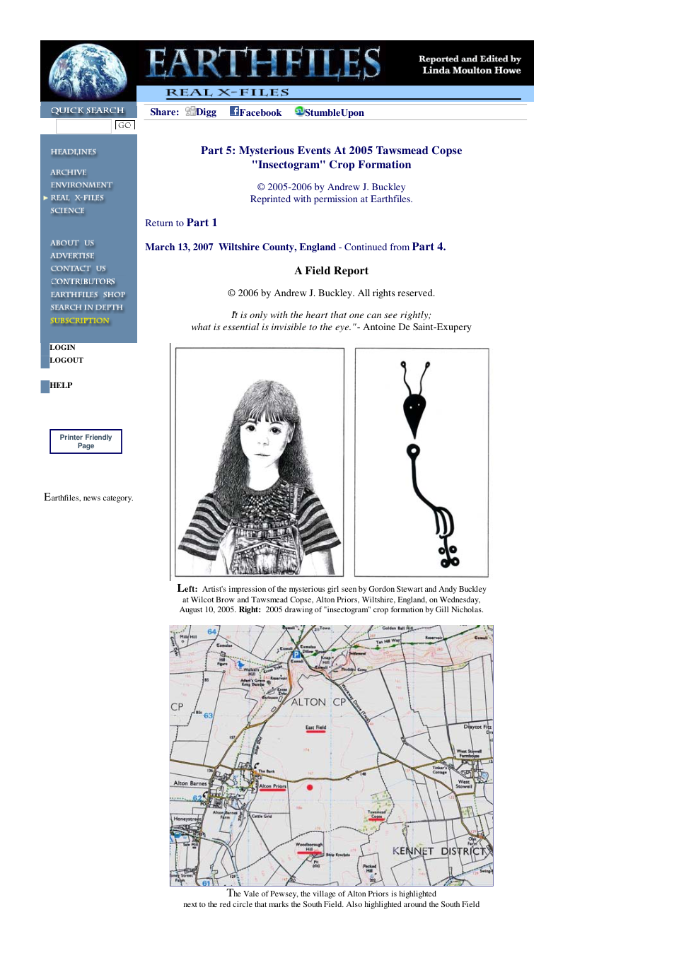 03 14 2007 Part 5 Mysterious Events At 2005 Tawsmead Copse Insectogram Crop Formation cover