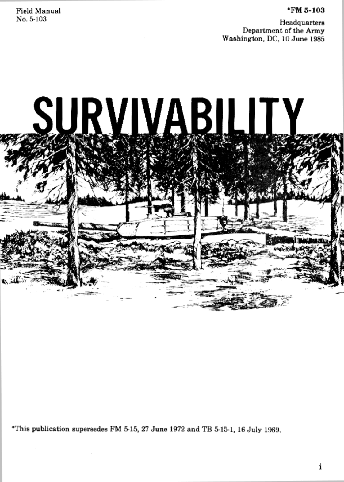 ARMY Survivability (Battlefield) 1985 247 pages cover