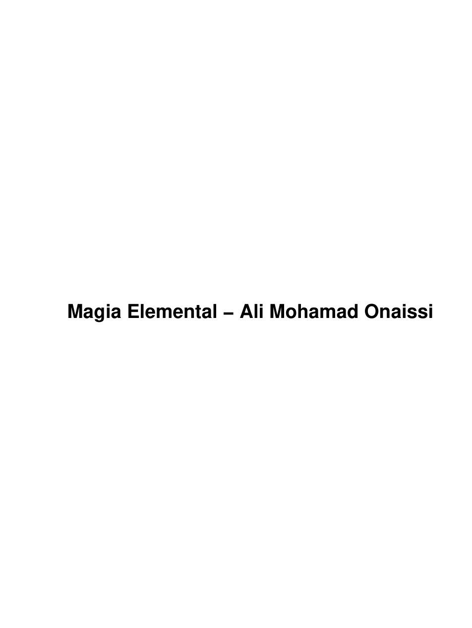 Magia Elemental - Franz Bardon cover