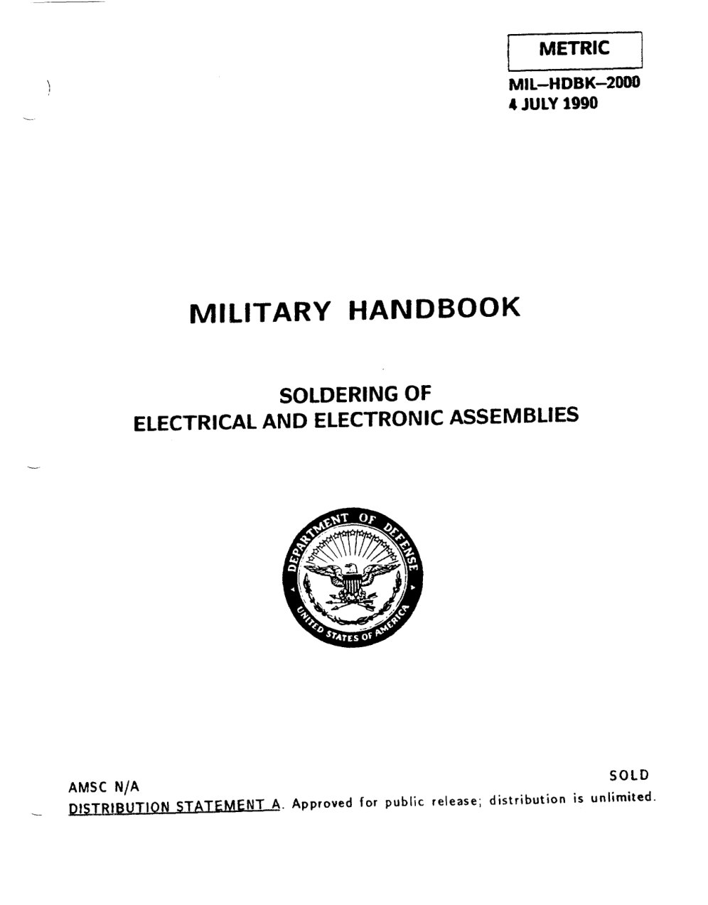 USDOD Electrical-Soldering-Elec.&Electron.Assem.1990,212p. cover