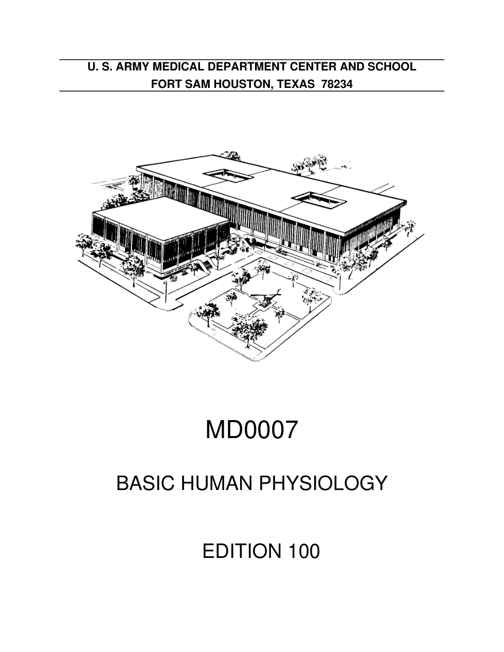 ARMY Medical - Basic Human Physiology Ed.100 307 pages cover