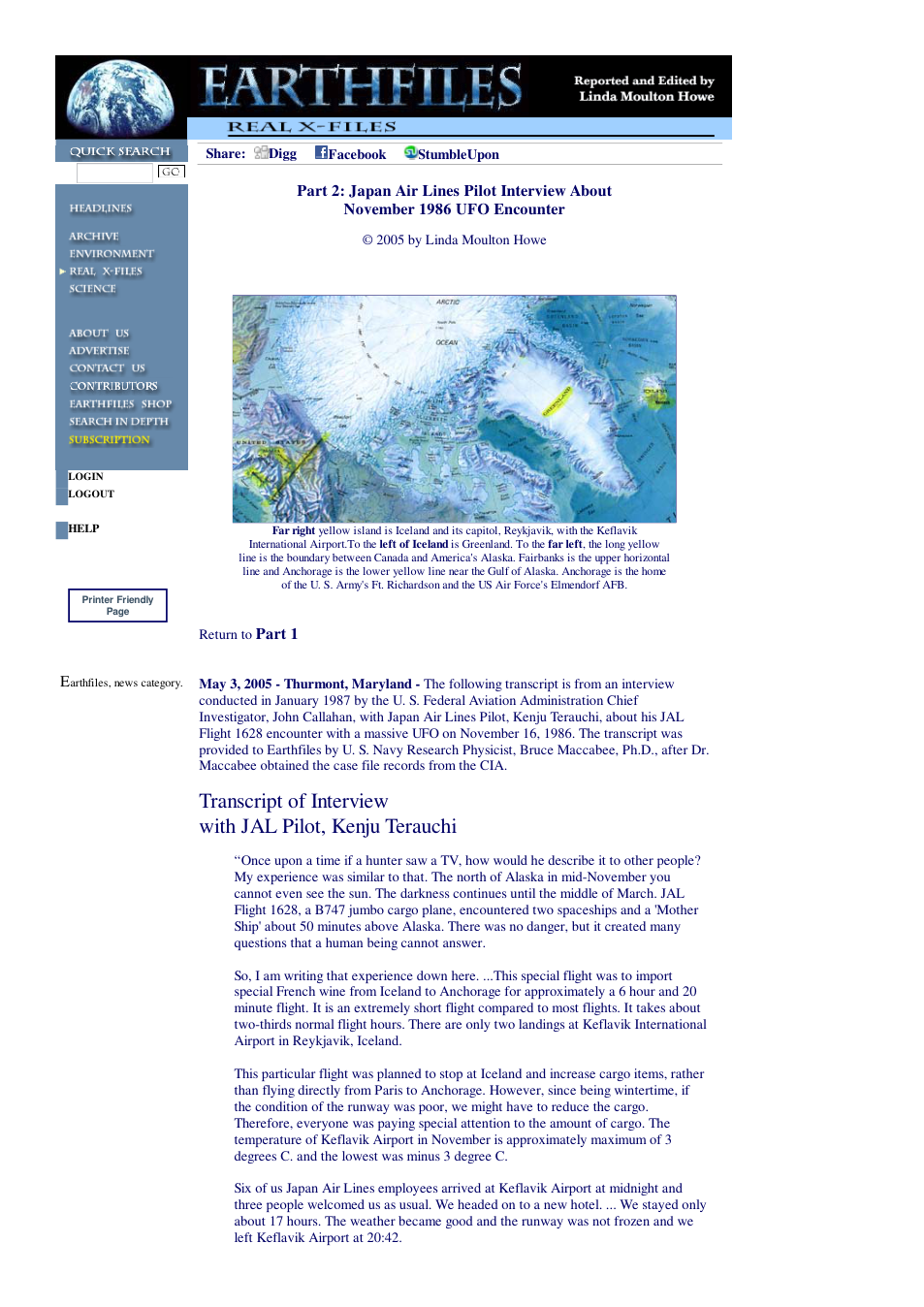05 03 2005 Part 2 Japan Air Lines Pilot Interview About November 1986 UFO Encounter cover