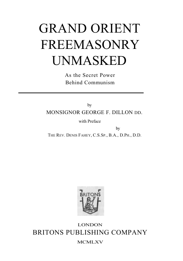 Grand Orient Freemasonry Unmasked cover