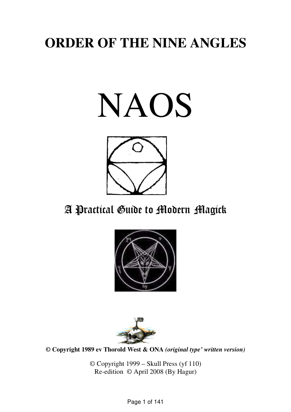 Naos - A Practical Guide to Modern Magick cover