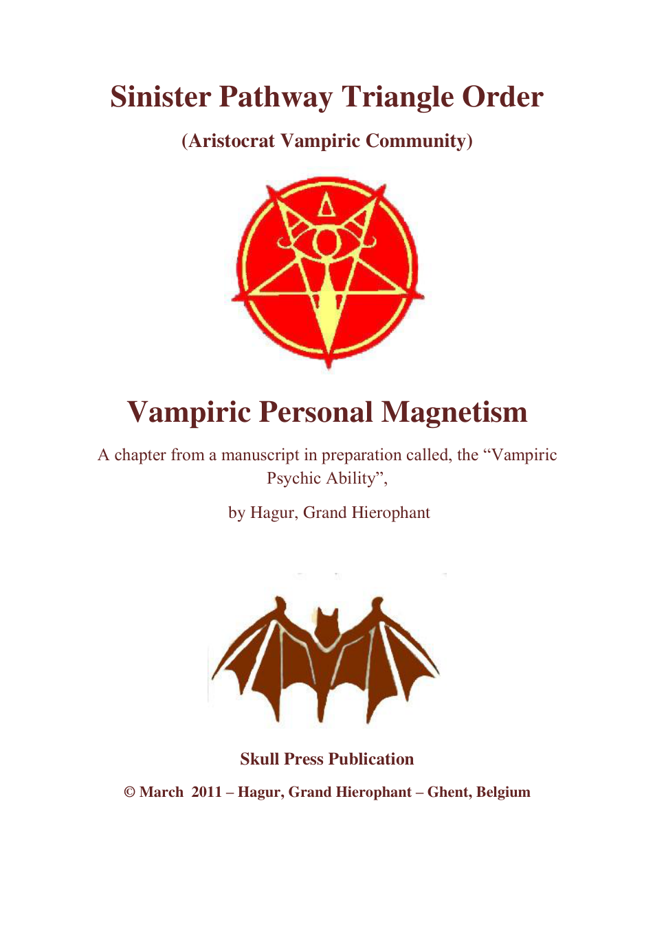 Hagur - Vampiric Personal Magnetism cover