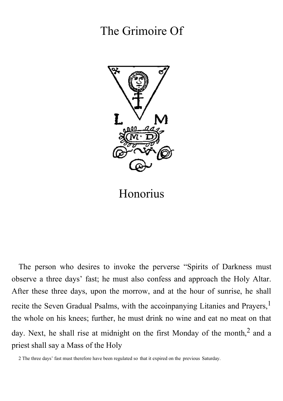 The Grimoire of Honorius cover