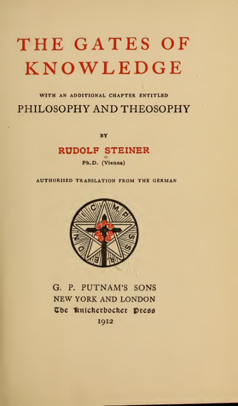 The Gates Of Knowledge - With An Additional Chapter Entitled Philosophy And Theosophy(1912) cover