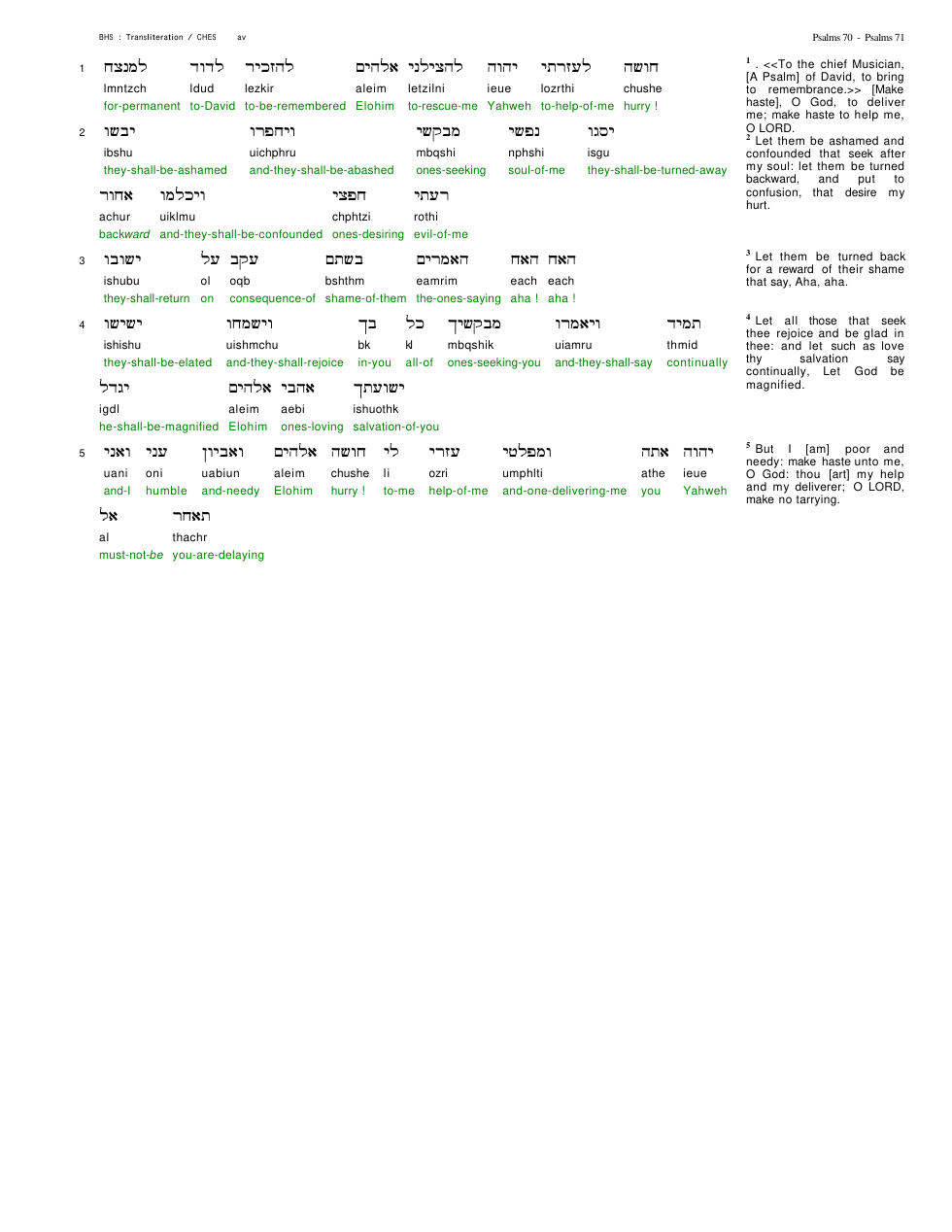 19070-The Book Of Psalms Chapter-070 cover