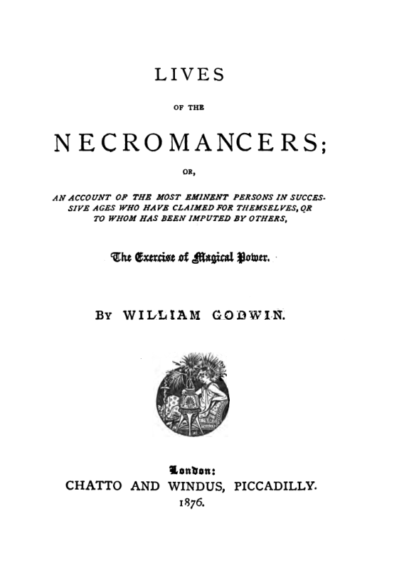 Lives Of The Necromancers - W Godwin cover