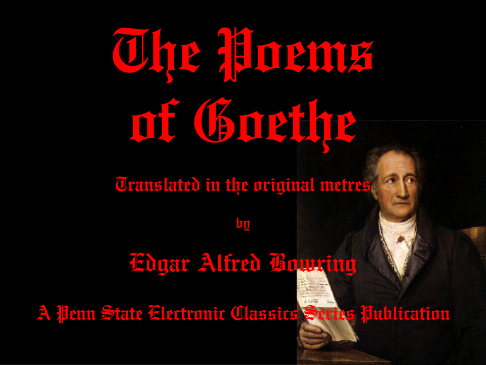 Goethe - The Poems of Goethe cover