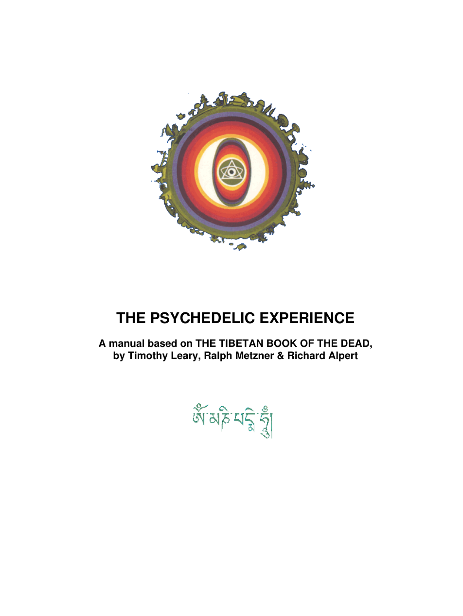 Leary,Metzner,Alpert The Psychedelic Experience cover