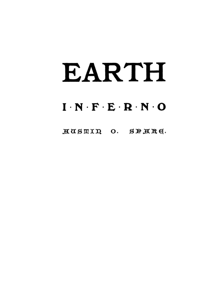 Spare, A.O - 'Earth Inferno' cover