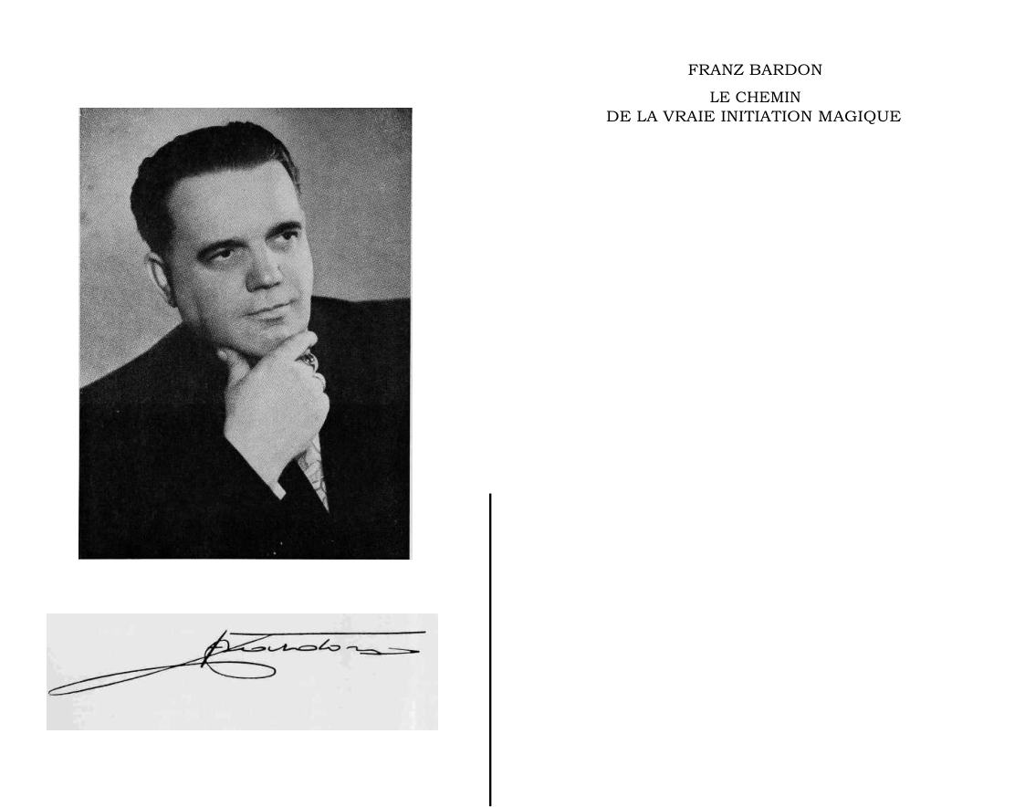 Franz Bardon - Le Chemin de la Vraie Initation Magique-trad.g.fleury1981 cover