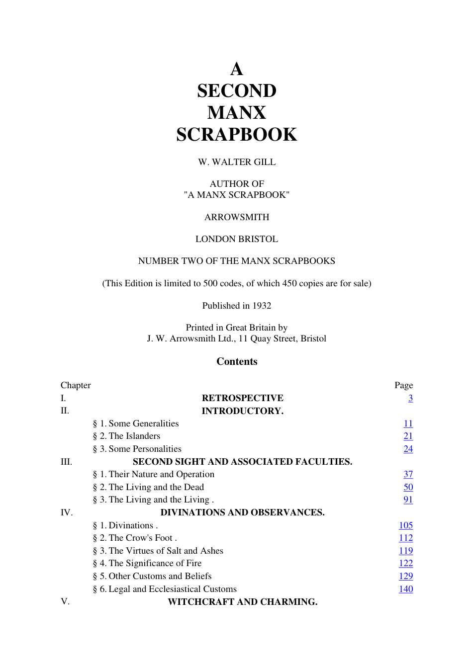 W. Walter Gill - A Second Manx Scrapbook [1 eBook - PDF] cover