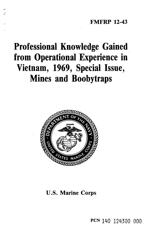 ARMY Vietnam 1969 Spec. Issue,Mines & Boobytraps 74 pgs cover