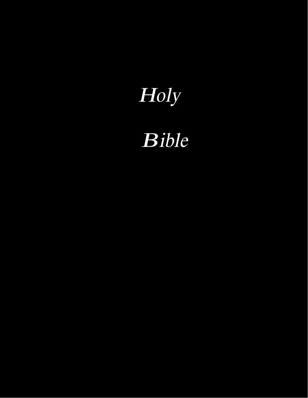 Holy Bible cover