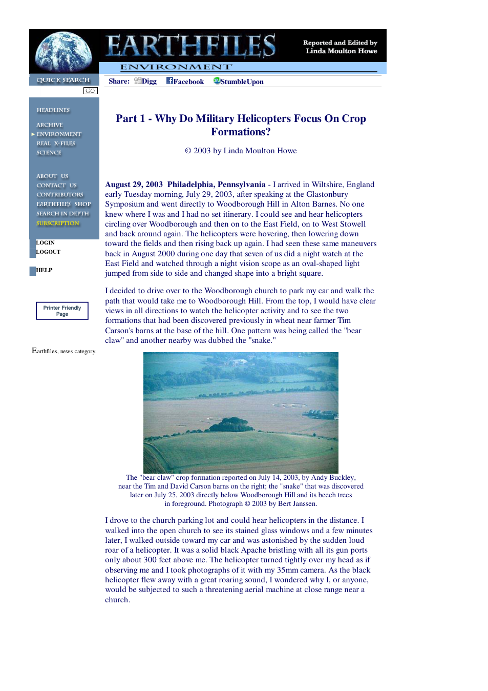 08 29 2003 Part 1 - Why Do Military Helicopters Focus On Crop Formations cover