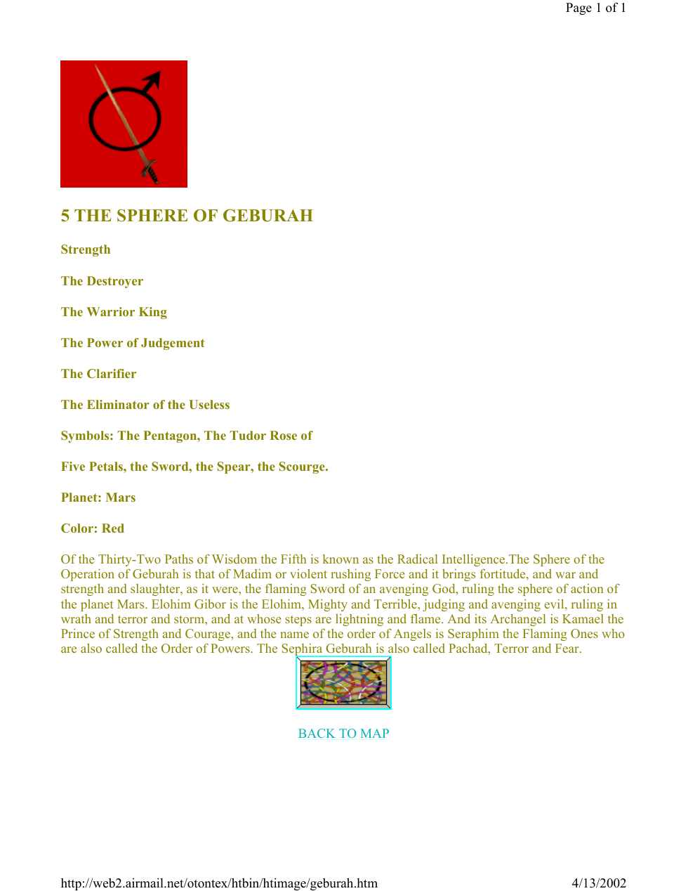 Sphere of 5 Geburah cover