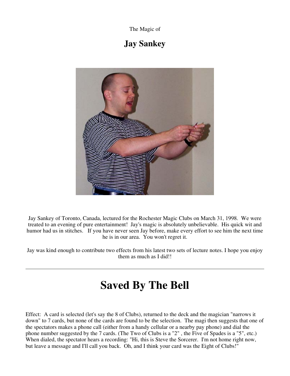 Jay Sankey - Magic Of Jay Sankey cover