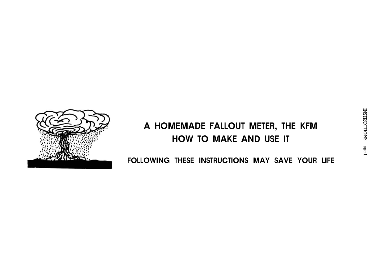 Homemade Fallout Meter - Can save your life 22 pages cover