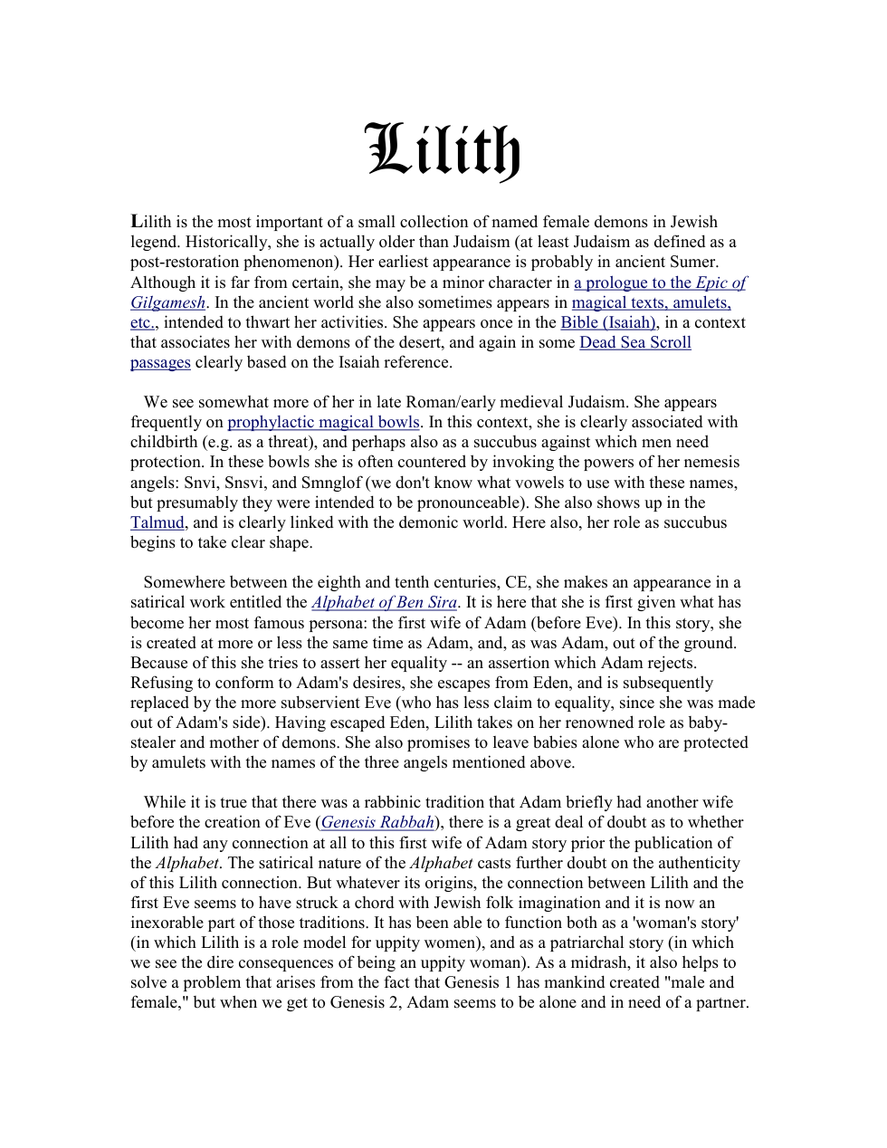 Lilith - Compiled Works cover