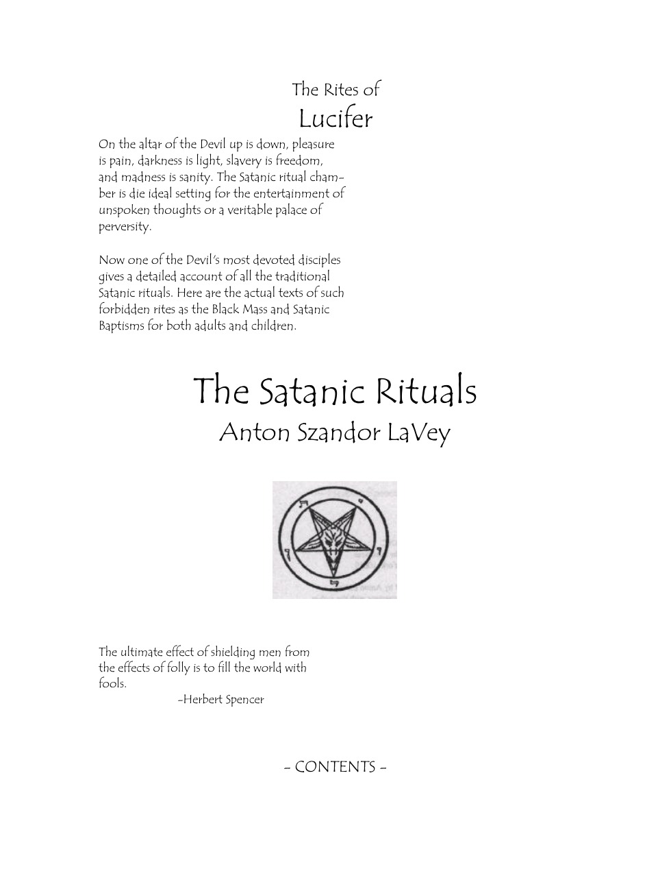 Satanic Rituals cover