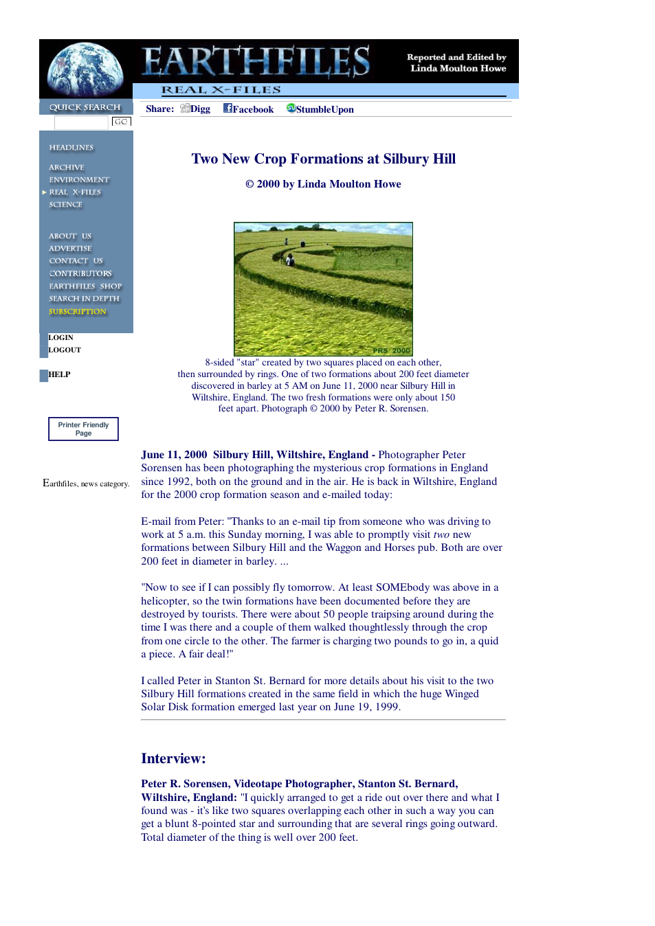06 11 2000 Two New Crop Formations at Silbury Hill cover