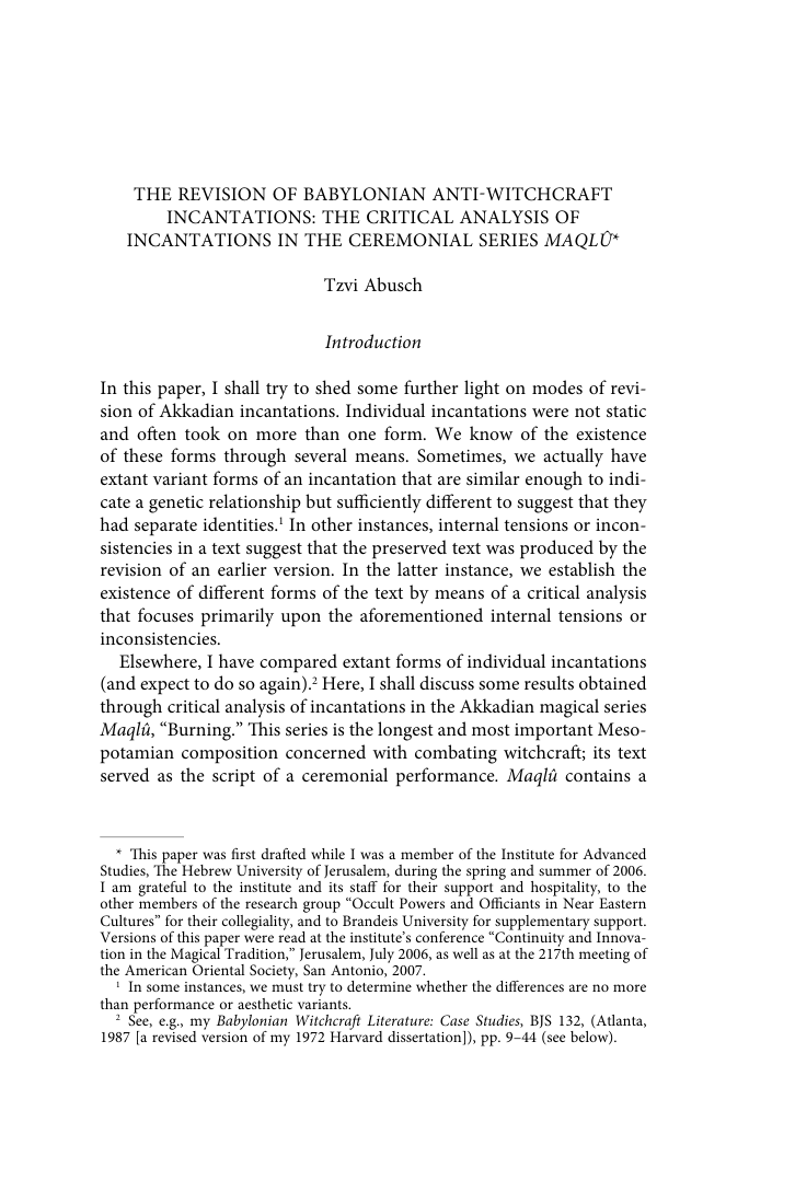 2 The Revision of Babylonian Anti-Witchcraft Incantations cover