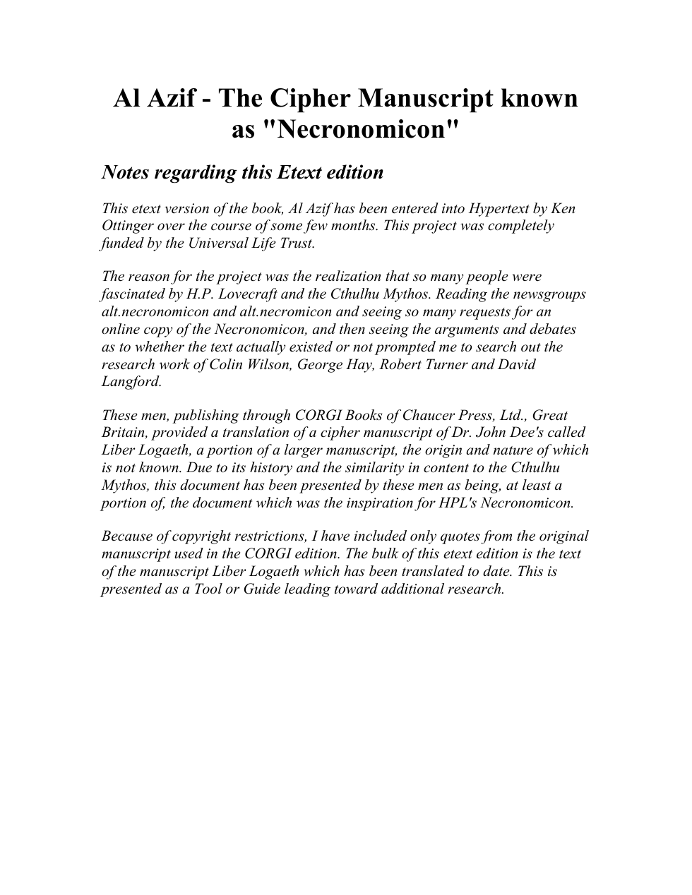 Necronomicon - Al Ázif cover