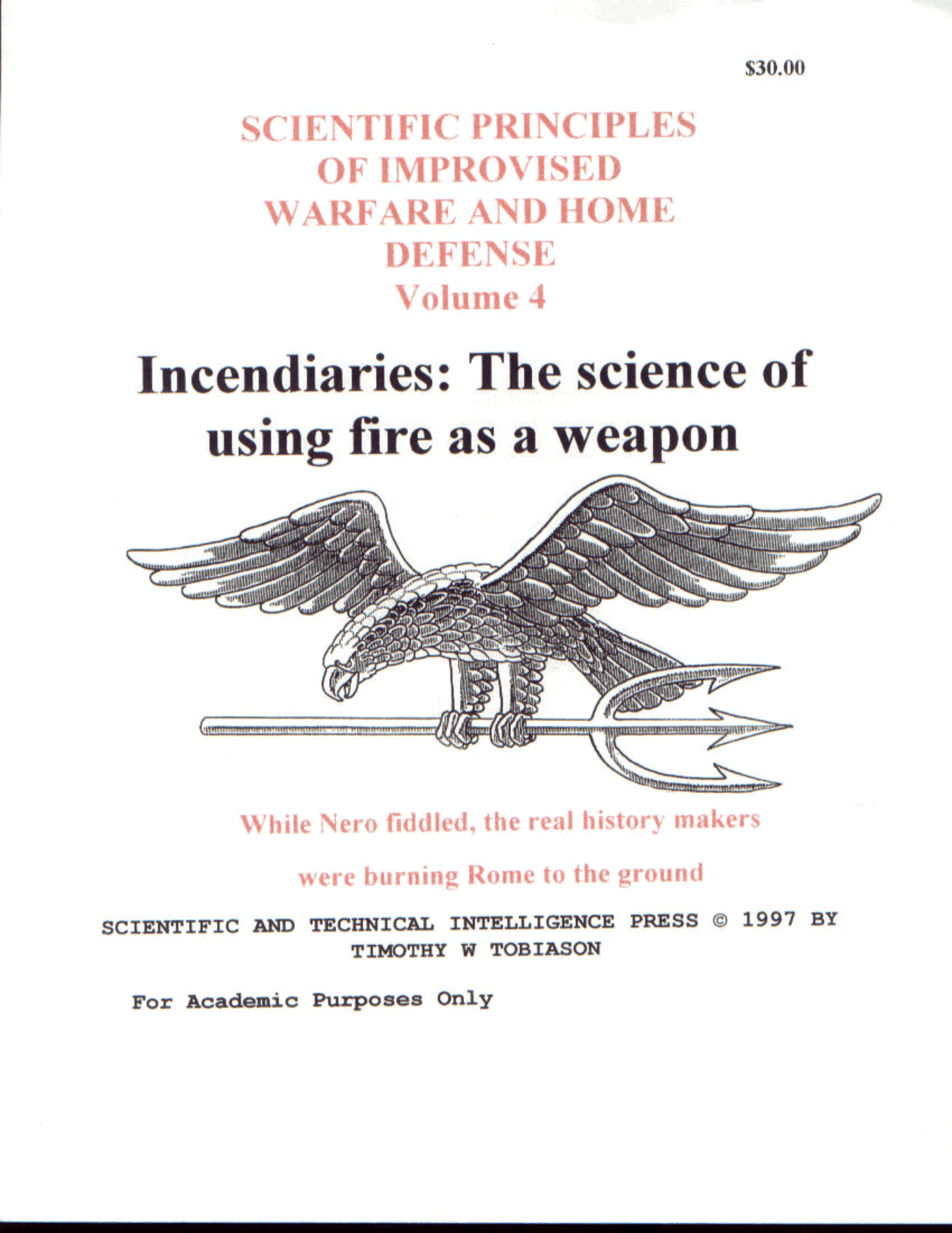 V4 Incendiaries The Science of Using Fire as a Weapon cover