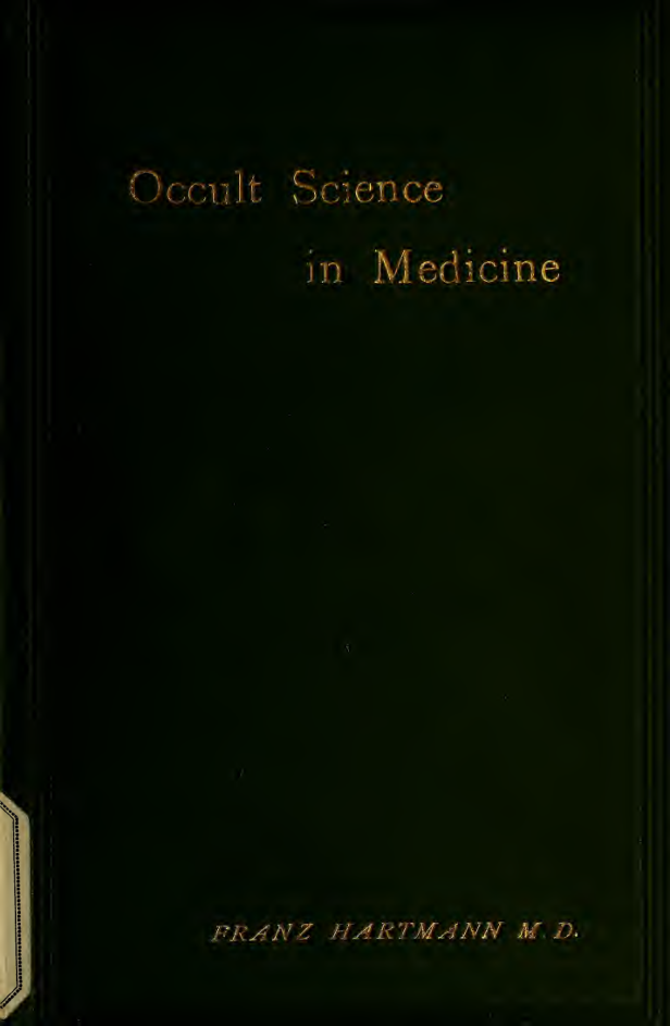 Occult science in medicine - F. Hartmann 1893 cover