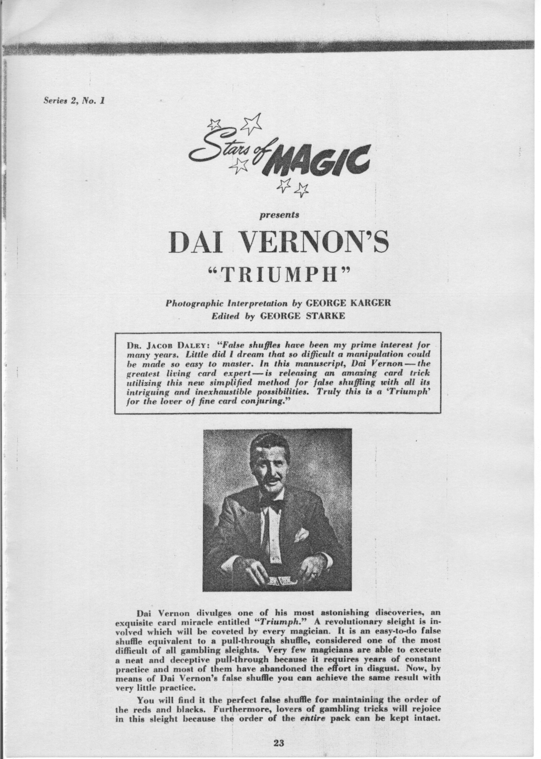 Dai Vernon - Triumph cover