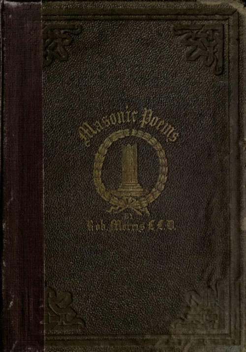 Masonic Odes & Poems - R Morris cover