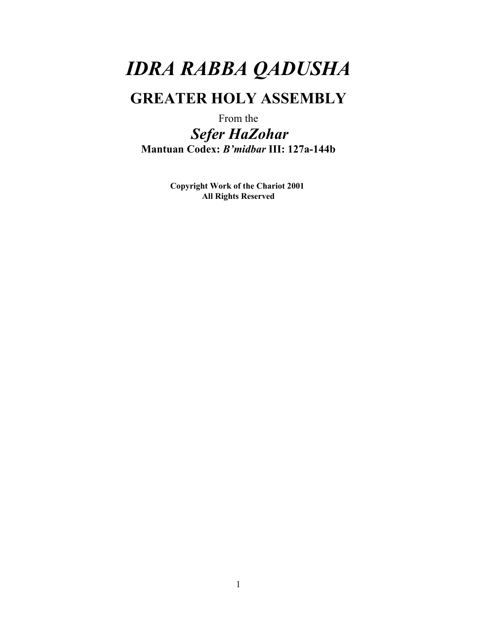 Zoahar - Greater Assembly cover