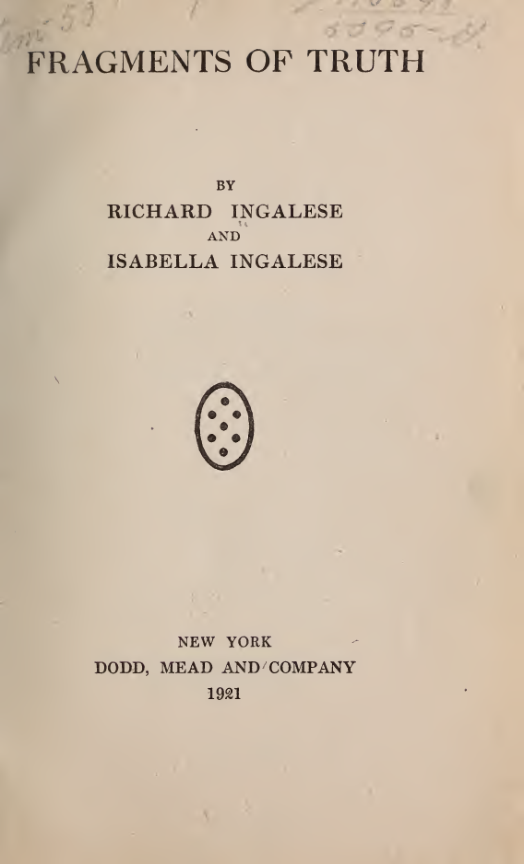 Fragments of Truth(1921) cover