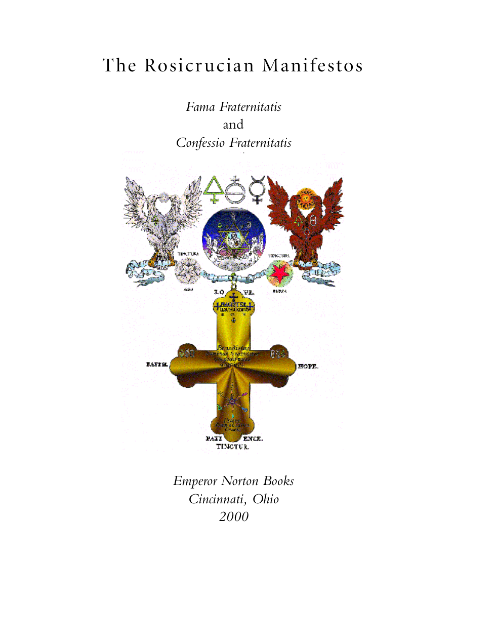 Rosicrucian Manifestos cover