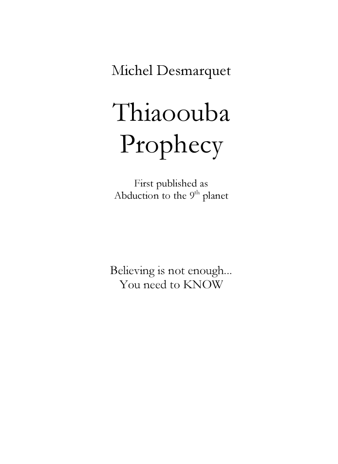 The Thiaaouba Prophecy cover