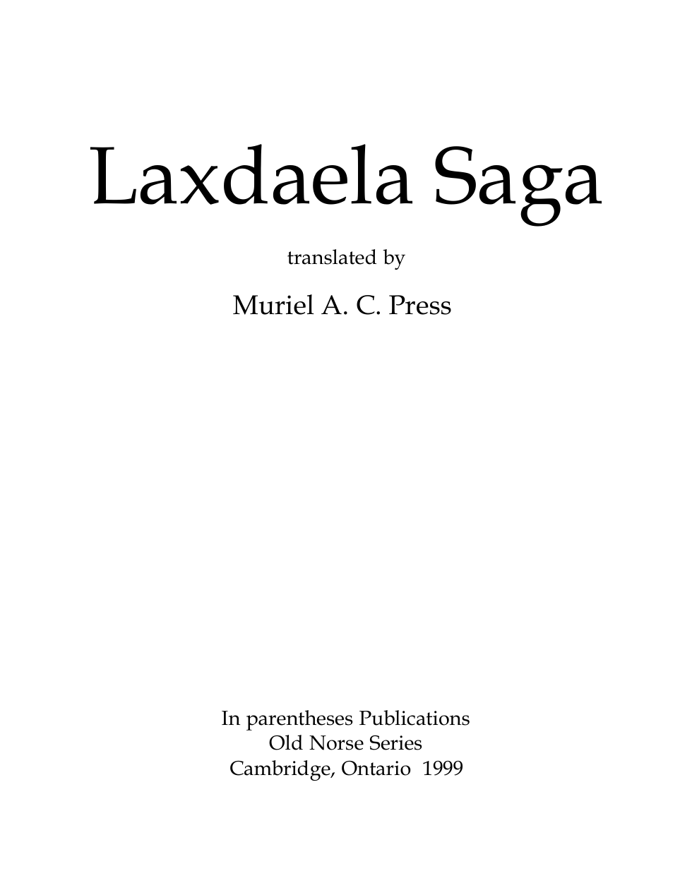 #32 Anonymous - Laxdaela Saga cover
