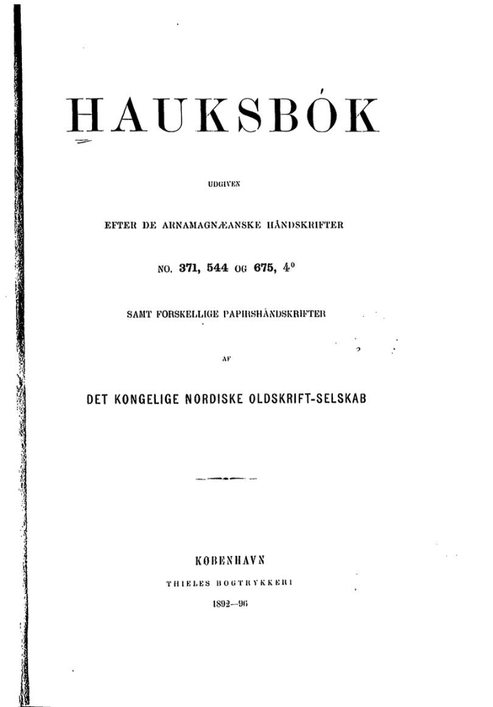 Hauksbók cover