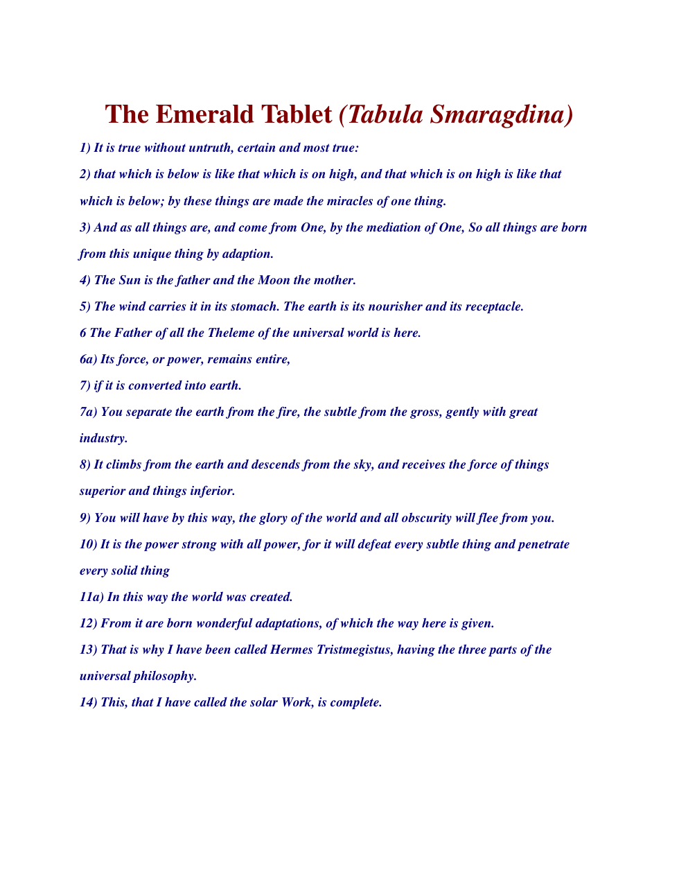 Emerald Tablet cover