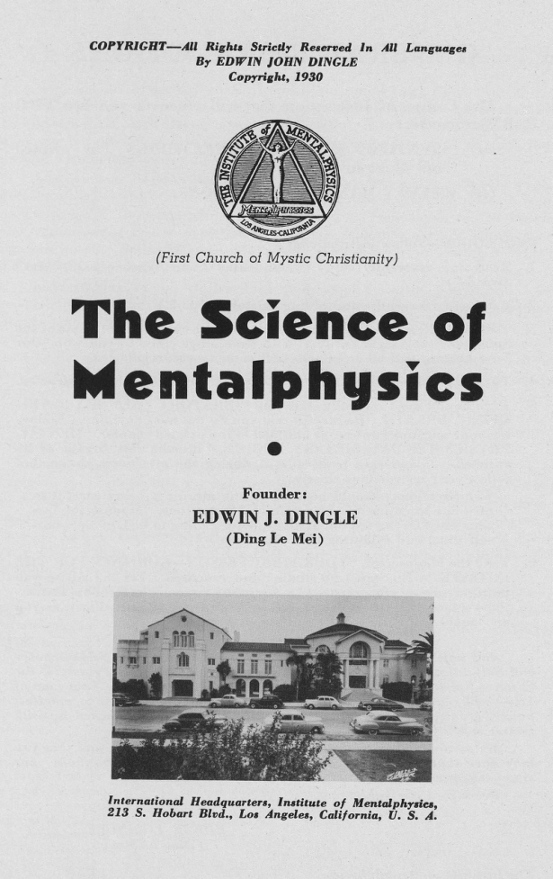SCIENCE OF MENTALPHYSICS - INITIATE GROUP COURSE cover